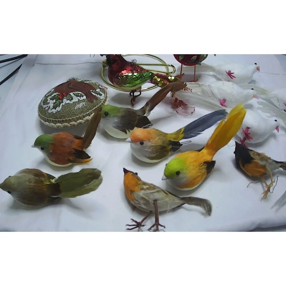 Lot of 20 Bird Ornaments Christmas